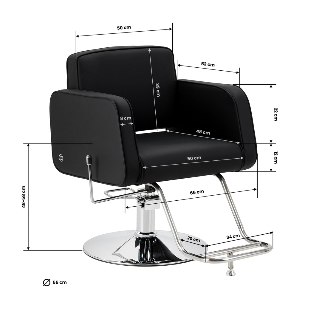 Fauteuil de coiffure Omega Andromeda Noir - image 11