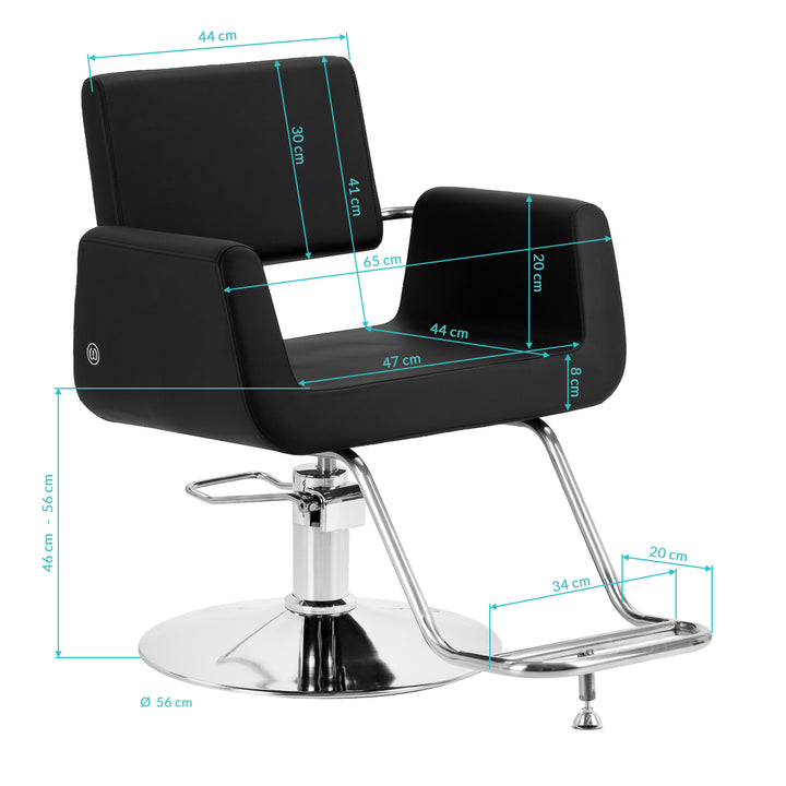 Fauteuil de coiffure Omega Lyra Noir - image 11