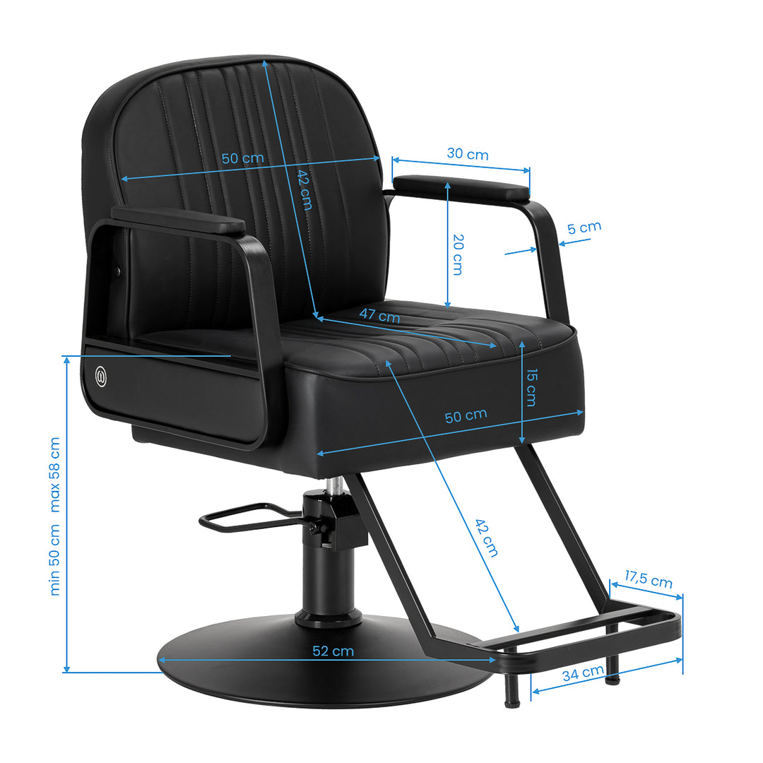 Fauteuil de coiffure Omega Luna Noir - image 11
