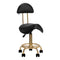 Tabouret de Selle à Roulettes avec Dossier 6001-G Or-Noir