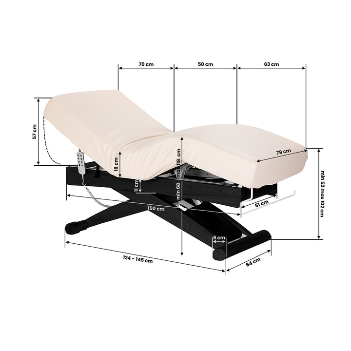 Table de massage électrique Sillon Siesta Crème-Noir - image 20