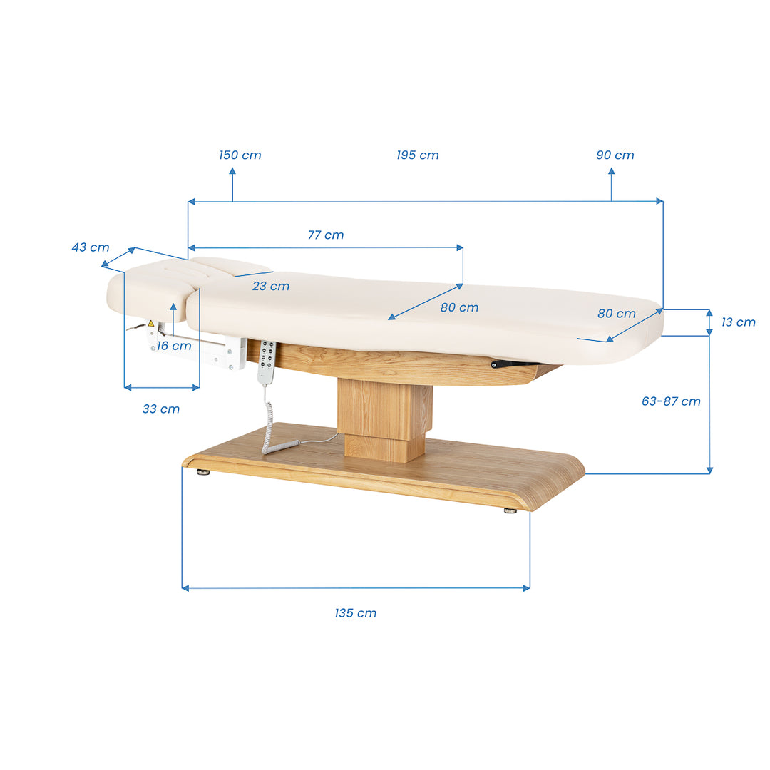 Table de massage électrique Sillon Relax Crème-Brun clair - image 20