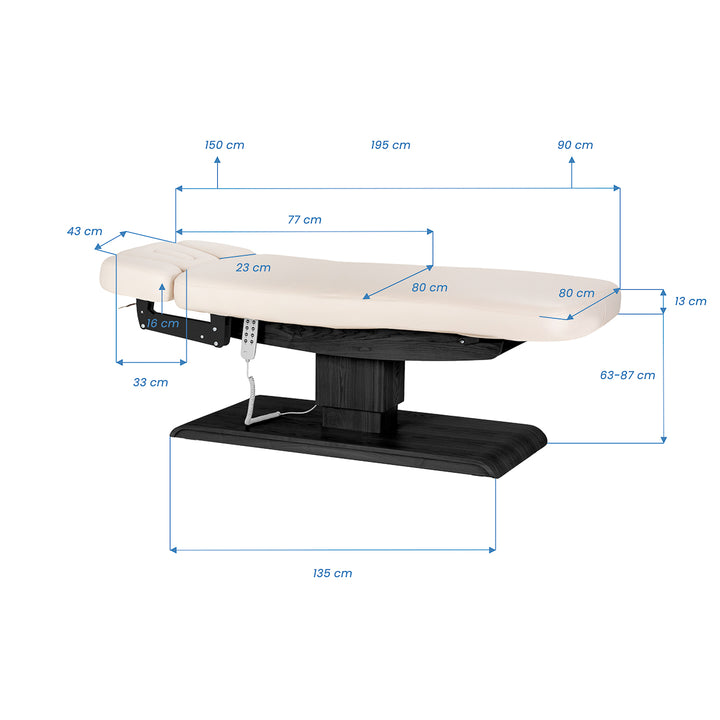 Table de massage électrique Sillon Relax Crème-Noir - image 20