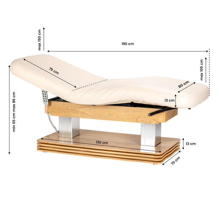 Table de massage électrique Sillon Comfort Crème-Brun clair - image 21