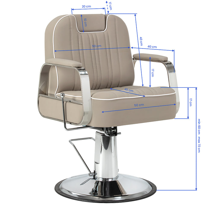 Fauteuil de barbier Gabbiano Rufo Beige - image 12