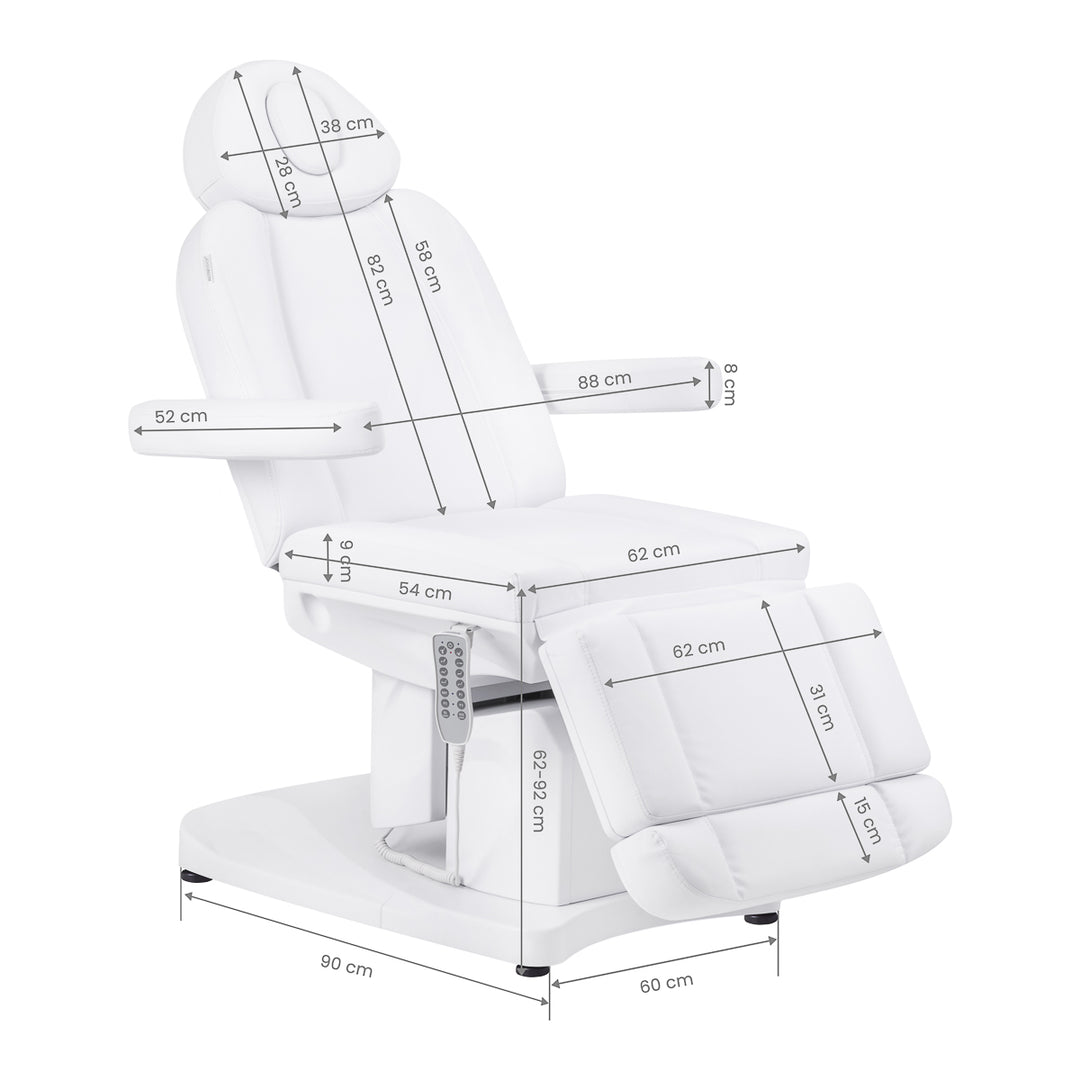 Fauteuil Esthétique Électrique Azzurro 708A 4 Moteurs Blanc - image 14