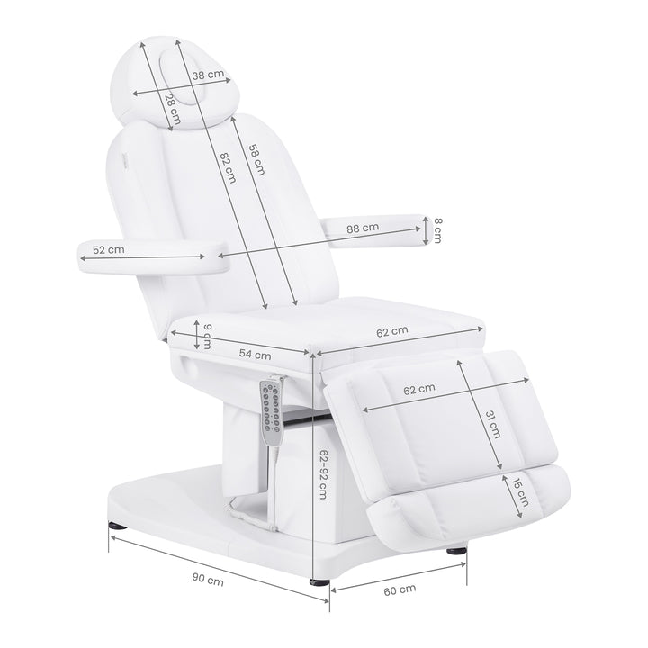 Fauteuil Esthétique Électrique Azzurro 708A 4 Moteurs Blanc - image 14