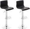 Lot de 2 Tabourets de Bar avec Dossier Réglables Pivotants 105 Plastique Noir