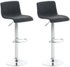 Lot de 2 Tabourets de Bar avec Dossier Réglables Pivotants 105 Tissu Gris foncé