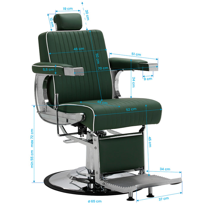 Fauteuil Barbier Gabbiano Visionerio Vert - image 18