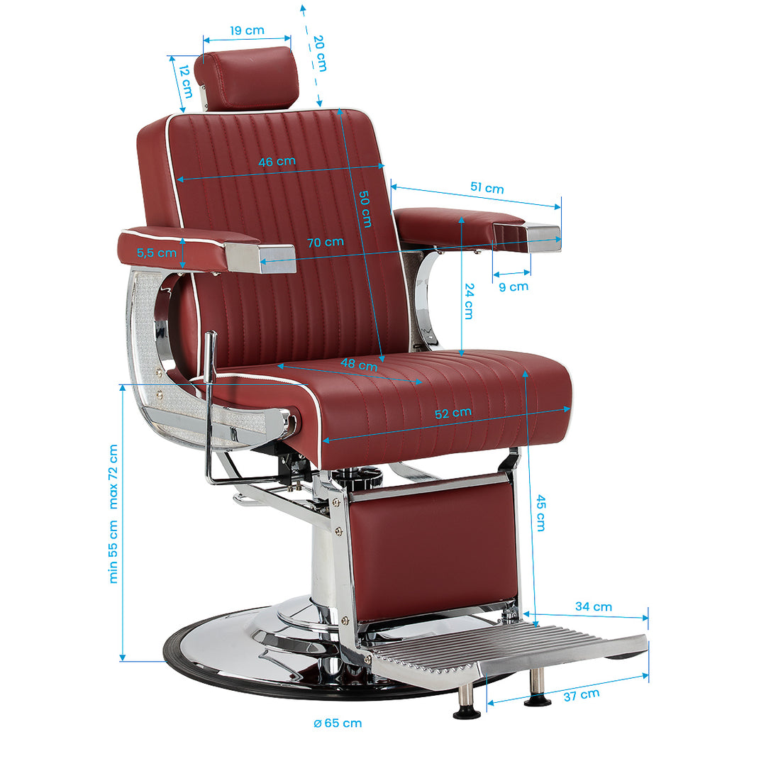 Fauteuil Barbier Gabbiano Visionerio Rood - image 18