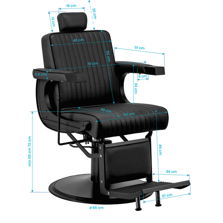 Fauteuil Barbier Gabbiano Visionerio Noir - image 13