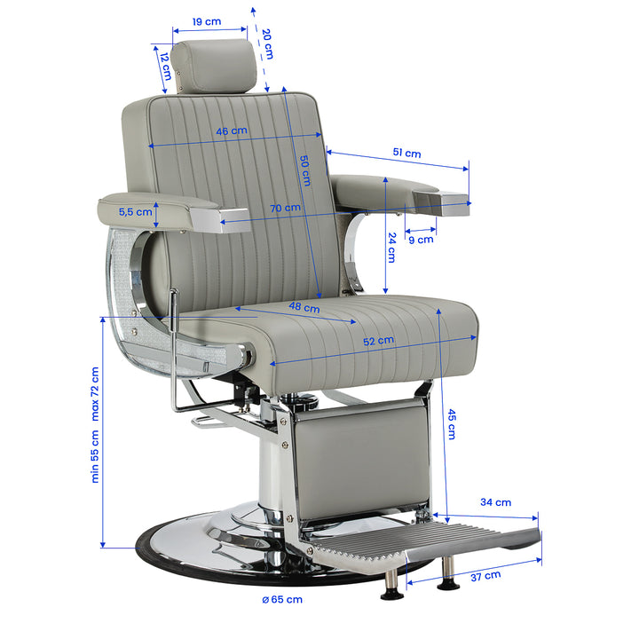 Fauteuil Barbier Gabbiano Visionerio Gris - image 18