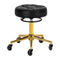 Tabouret à Roulettes Gabbiano D054G Noir-Or