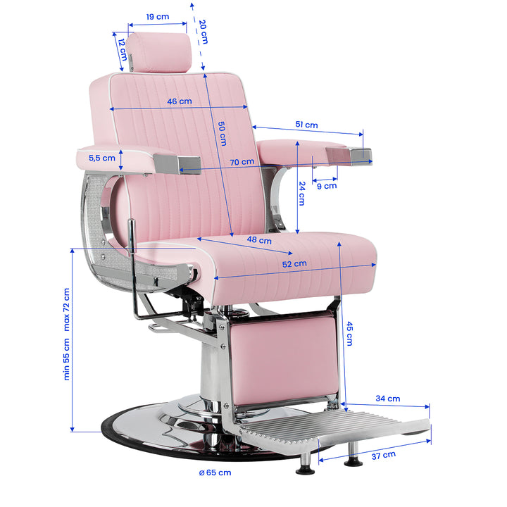 Fauteuil Barbier Gabbiano Visionerio Roze - image 17