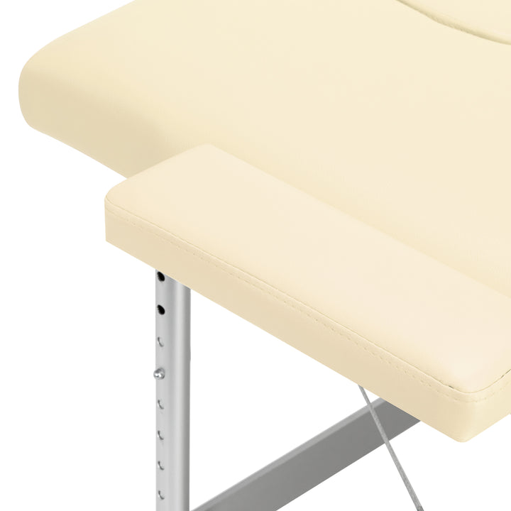Table de massage pliable en aluminium Balance 2 zones Crème