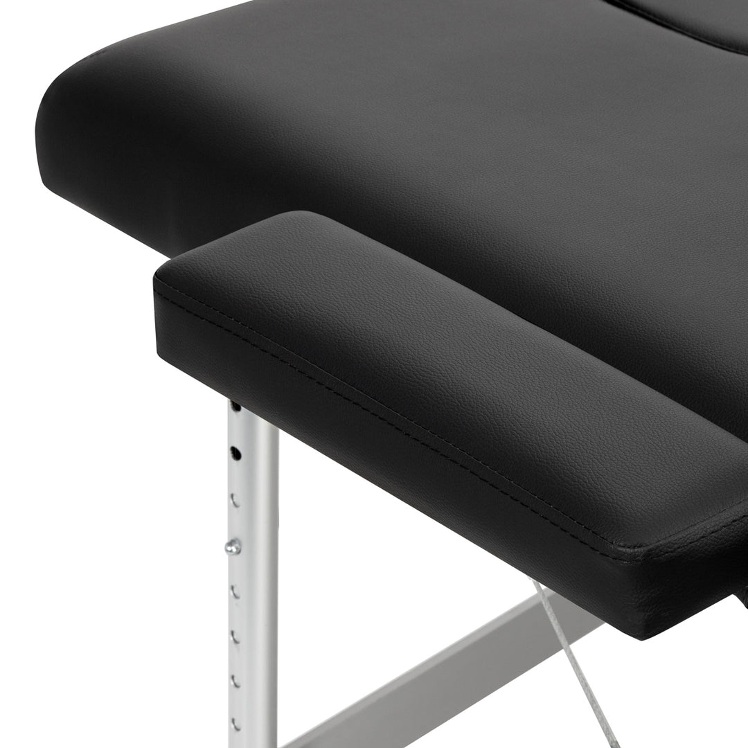 Table de massage pliable en aluminium Balance 2 zones Noir
