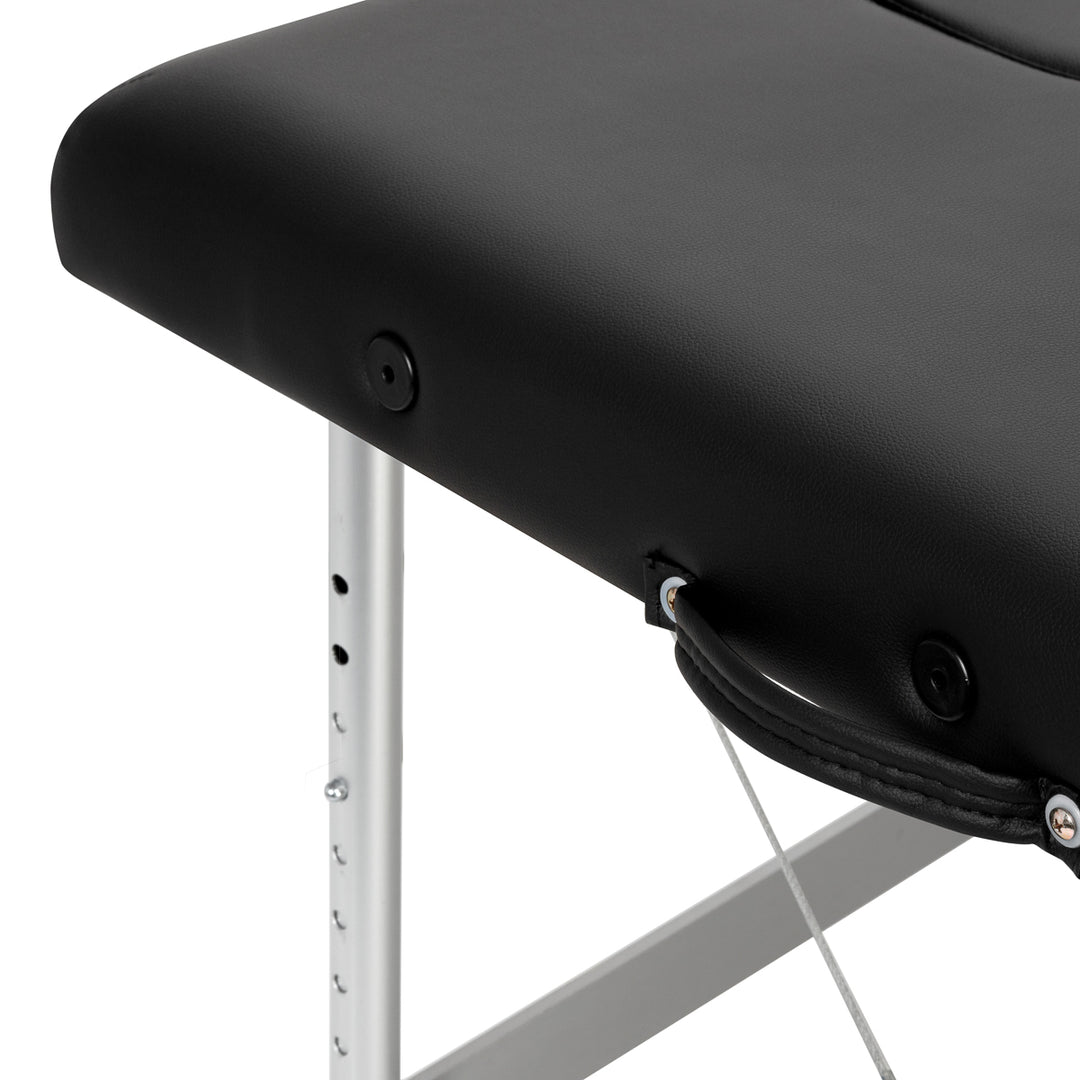 Table de massage pliable en aluminium Balance 2 zones Noir