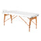 Table de massage pliable en bois de hêtre Balance 2 zones Blanc