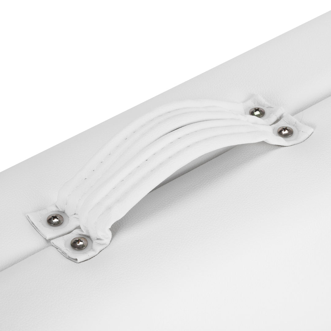 Table de massage pliable en bois de hêtre Balance 2 zones Blanc