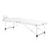 Table de massage pliable en aluminium Balance 3 zones Blanc