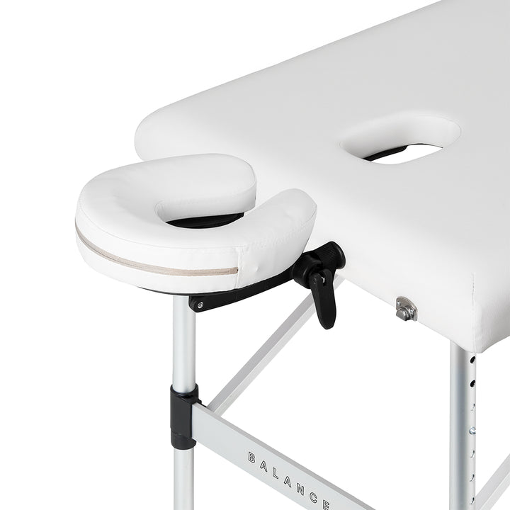 Table de massage pliable en aluminium Balance 3 zones Blanc