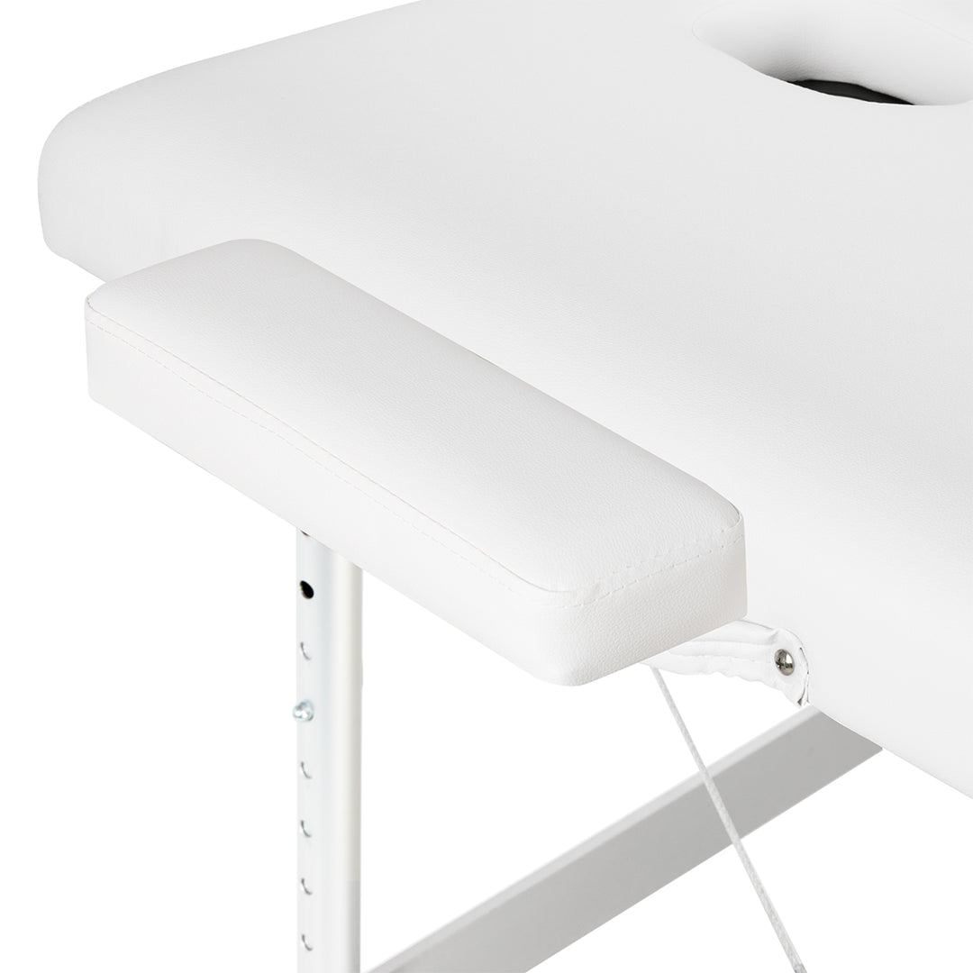 Table de massage pliable en aluminium Balance 3 zones Blanc