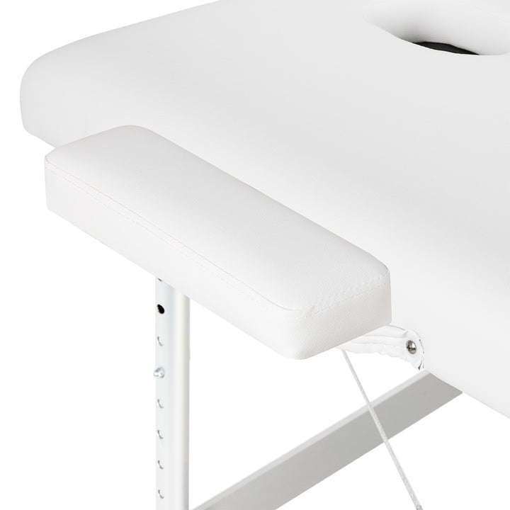 Table de massage pliable en aluminium Balance 3 zones Blanc