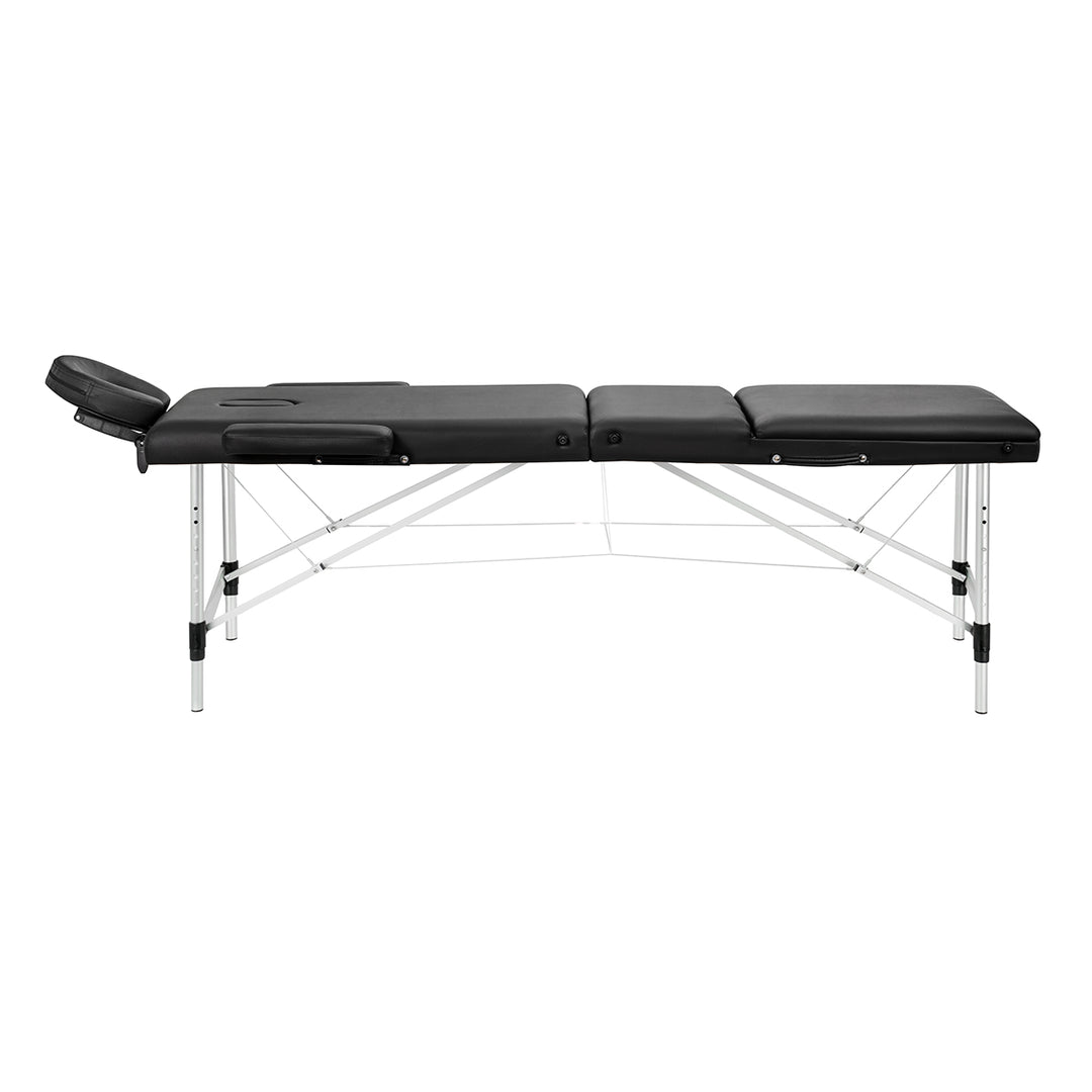 Table de massage pliable en aluminium Balance 3 zones Noir