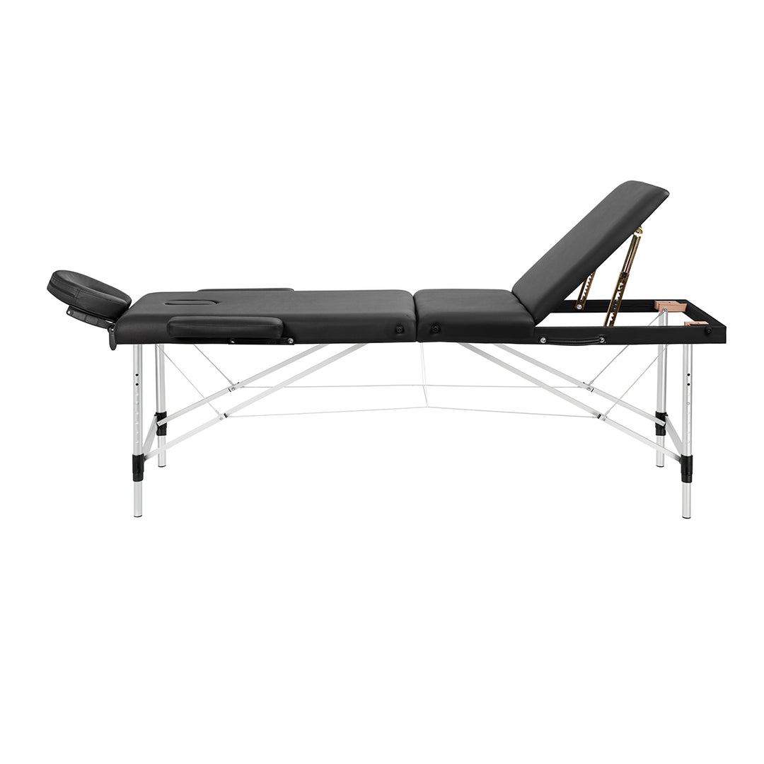 Table de massage pliable en aluminium Balance 3 zones Noir