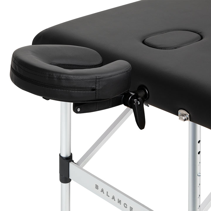 Table de massage pliable en aluminium Balance 3 zones Noir