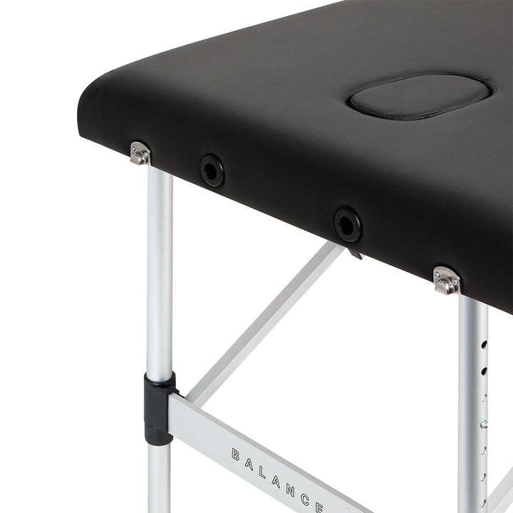 Table de massage pliable en aluminium Balance 3 zones Noir