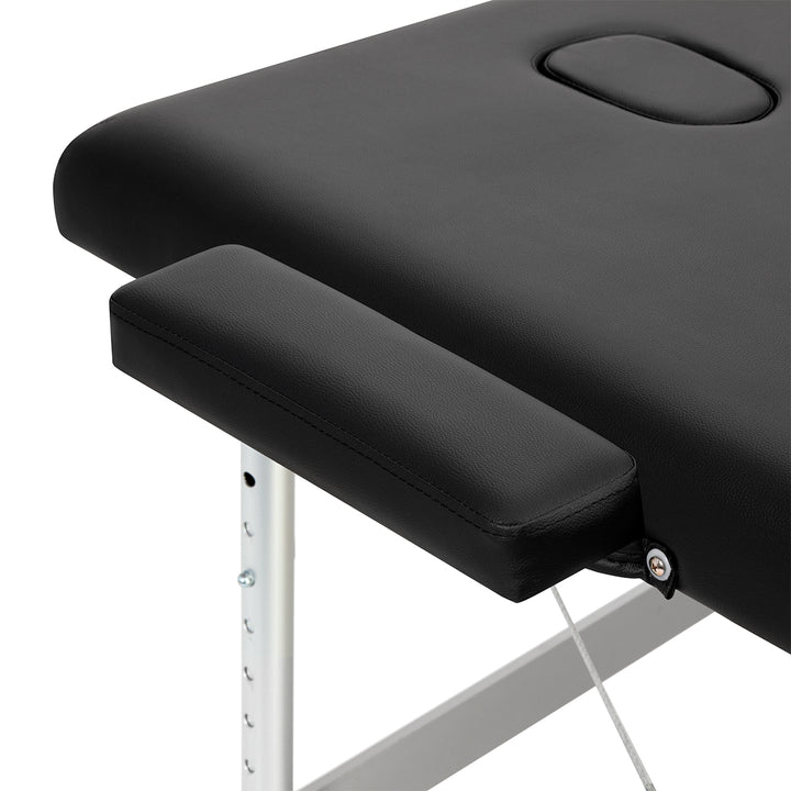 Table de massage pliable en aluminium Balance 3 zones Noir