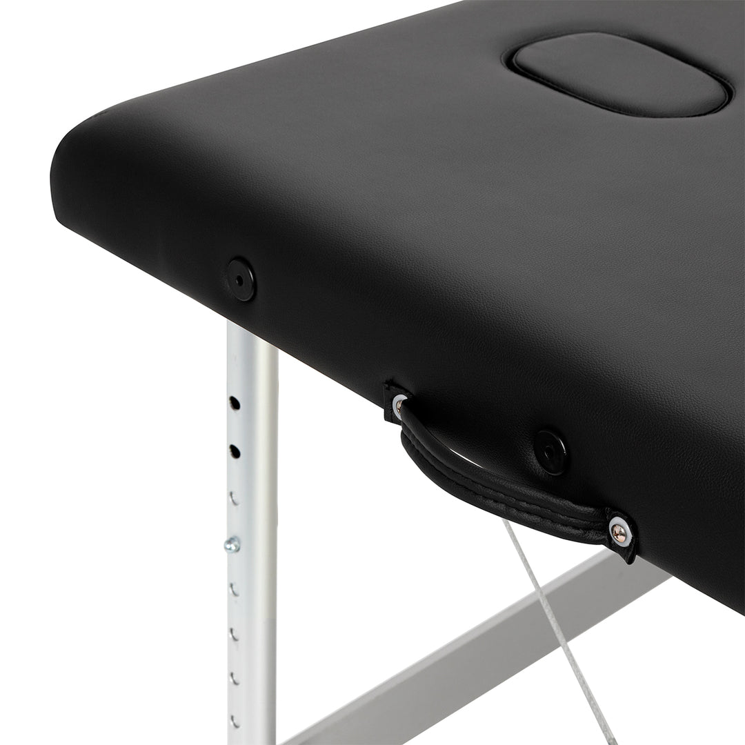 Table de massage pliable en aluminium Balance 3 zones Noir