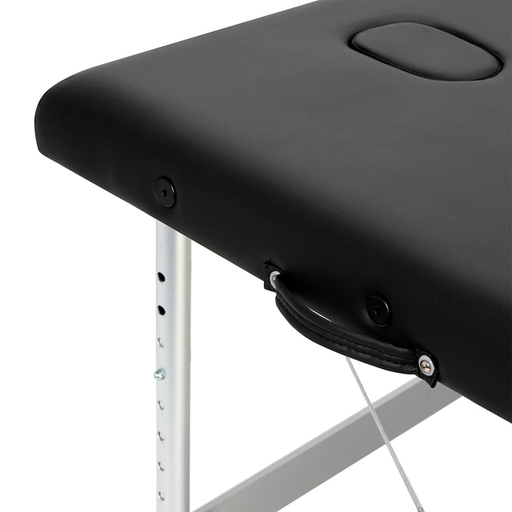 Table de massage pliable en aluminium Balance 3 zones Noir