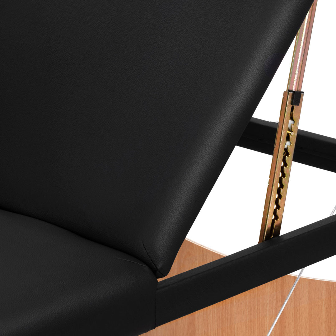 Table de massage pliable en bois de hêtre Balance 3 zones Noir