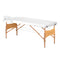 Table de massage pliable en bois de hêtre Balance Lux 2 zones Blanc
