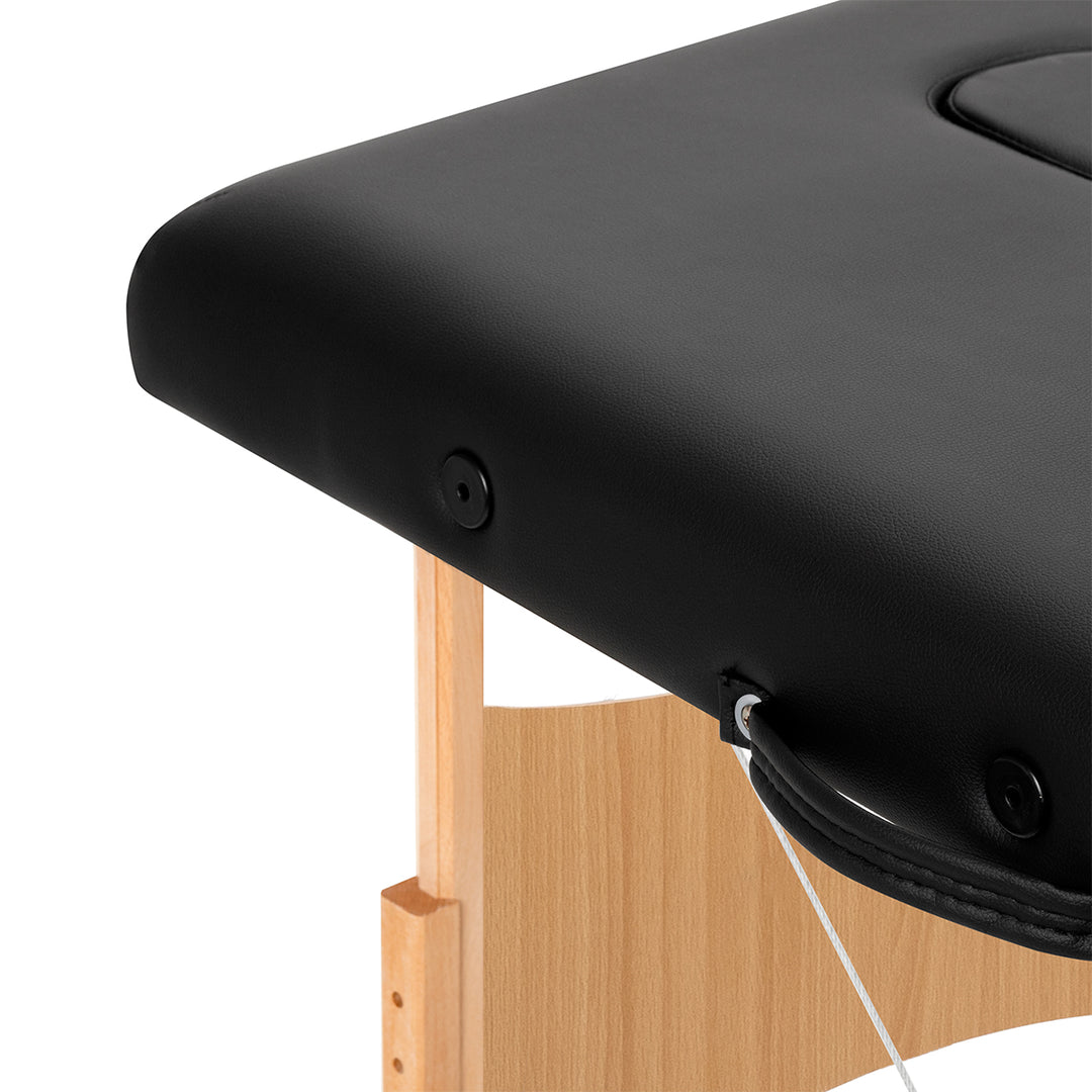 Table de massage pliable en bois Balance Lux 3 zones Noir