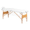 Table de massage pliable en bois de hêtre Balance Lux 3 zones Blanc