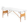 Table de massage pliable en bois de hêtre Balance Lux 3 zones Blanc