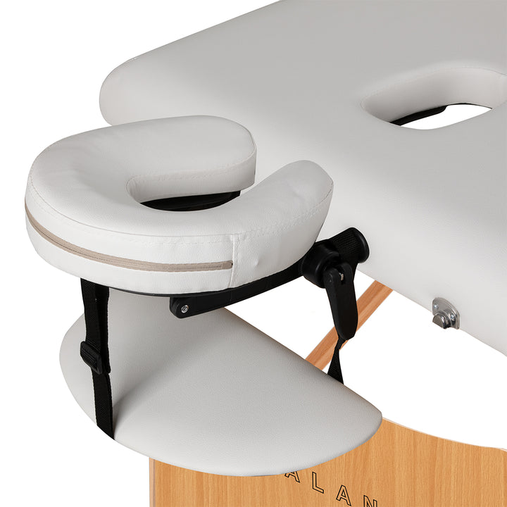Table de massage pliable en bois de hêtre Balance Lux 3 zones Blanc