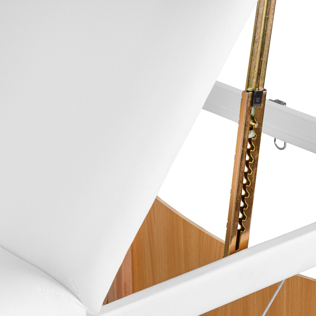 Table de massage pliable en bois de hêtre Balance Lux 3 zones Blanc