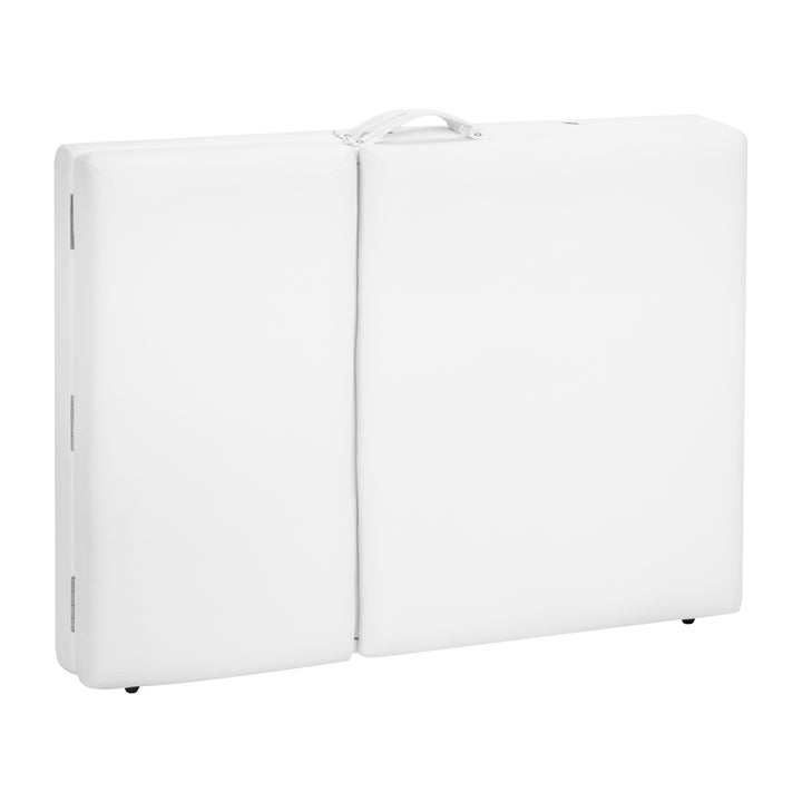 Table de massage pliable en bois de hêtre Balance Lux 3 zones Blanc