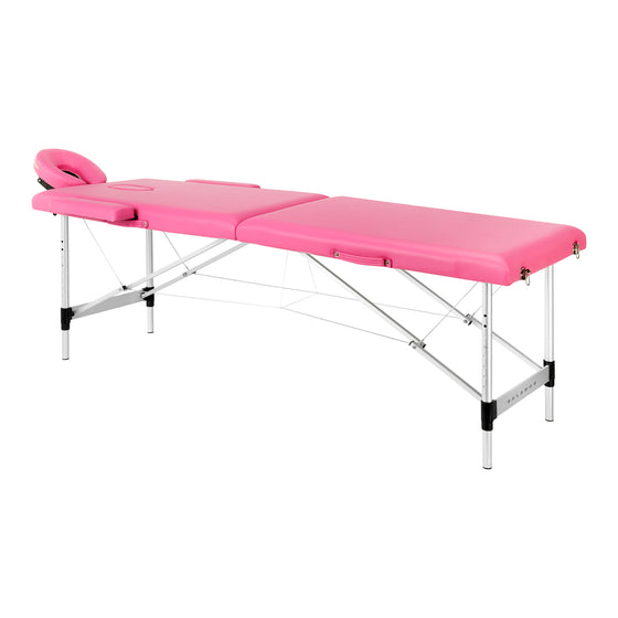 Table de massage pliable en aluminium Balance 2 zones Rose