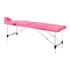 Table de massage pliable en aluminium Balance 2 zones Rose