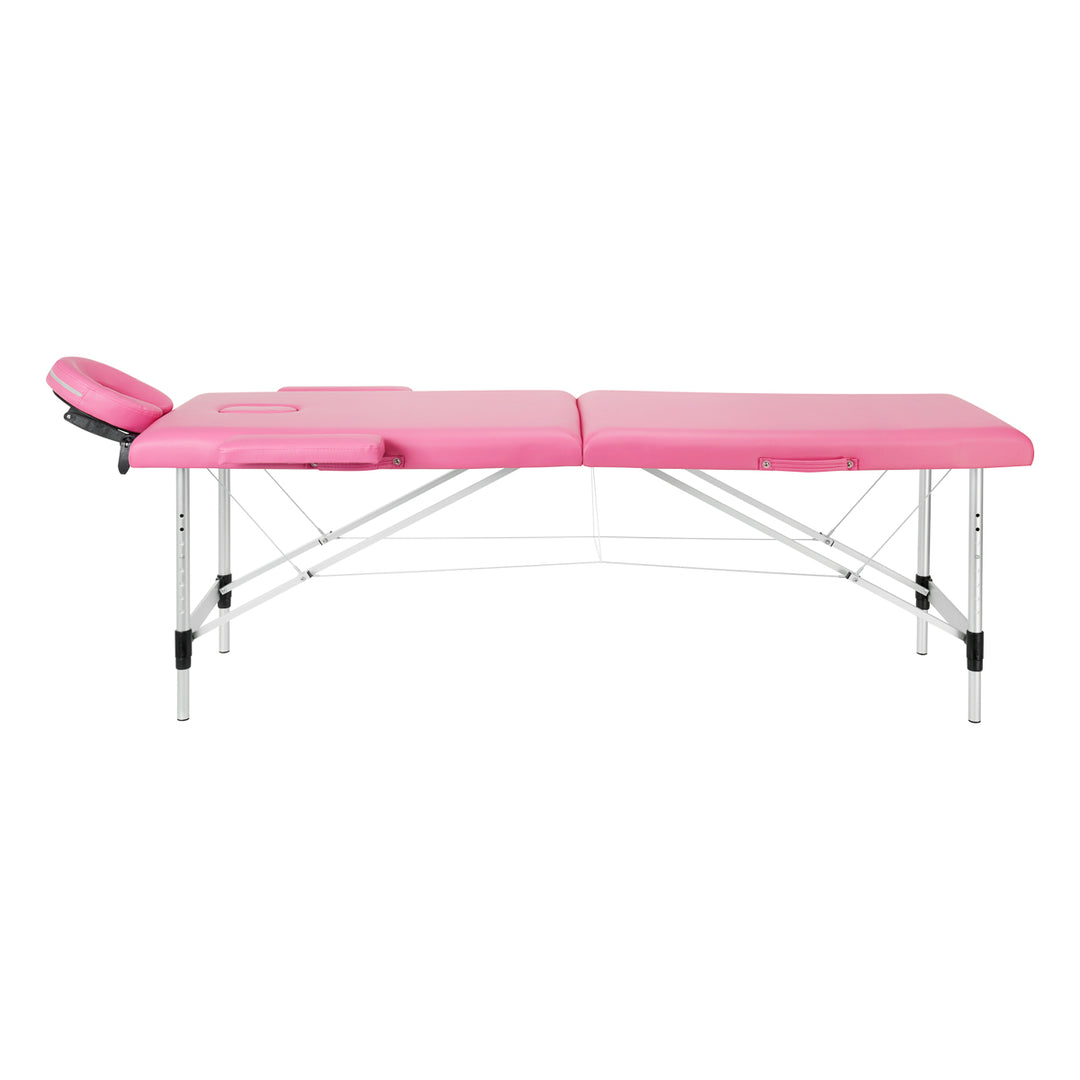 Table de massage pliable en aluminium Balance 2 zones Rose