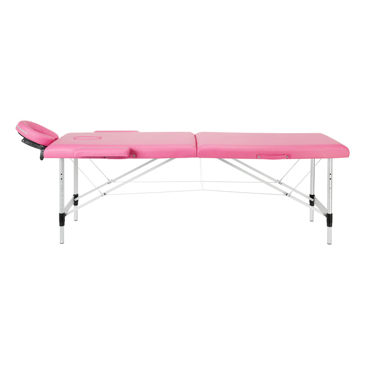 Table de massage pliable en aluminium Balance 2 zones Rose