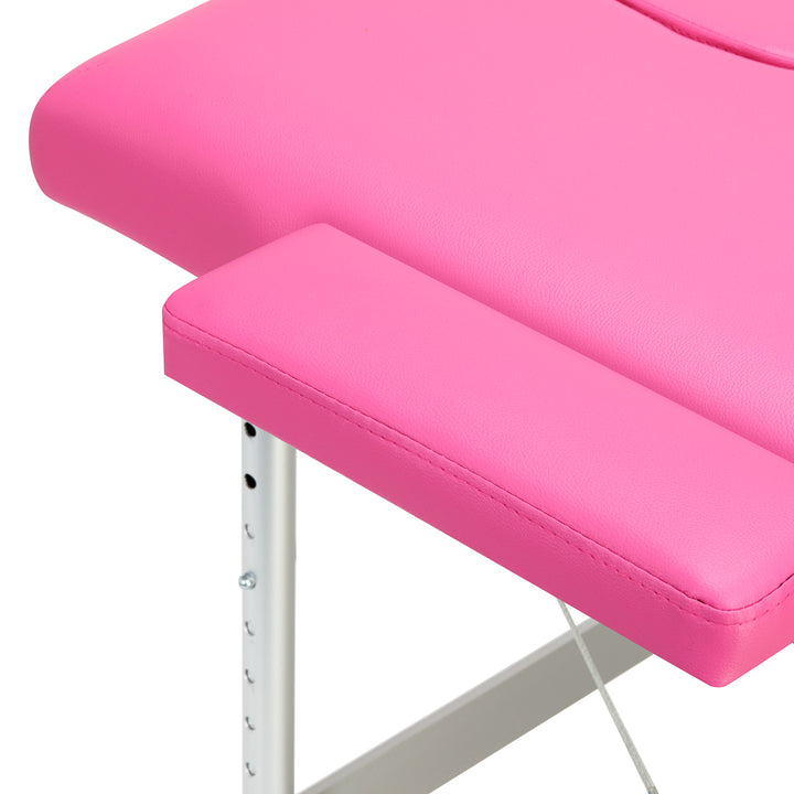 Table de massage pliable en aluminium Balance 2 zones Rose