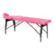 Table de massage pliable en bois de hêtre Balance 2 zones Rose