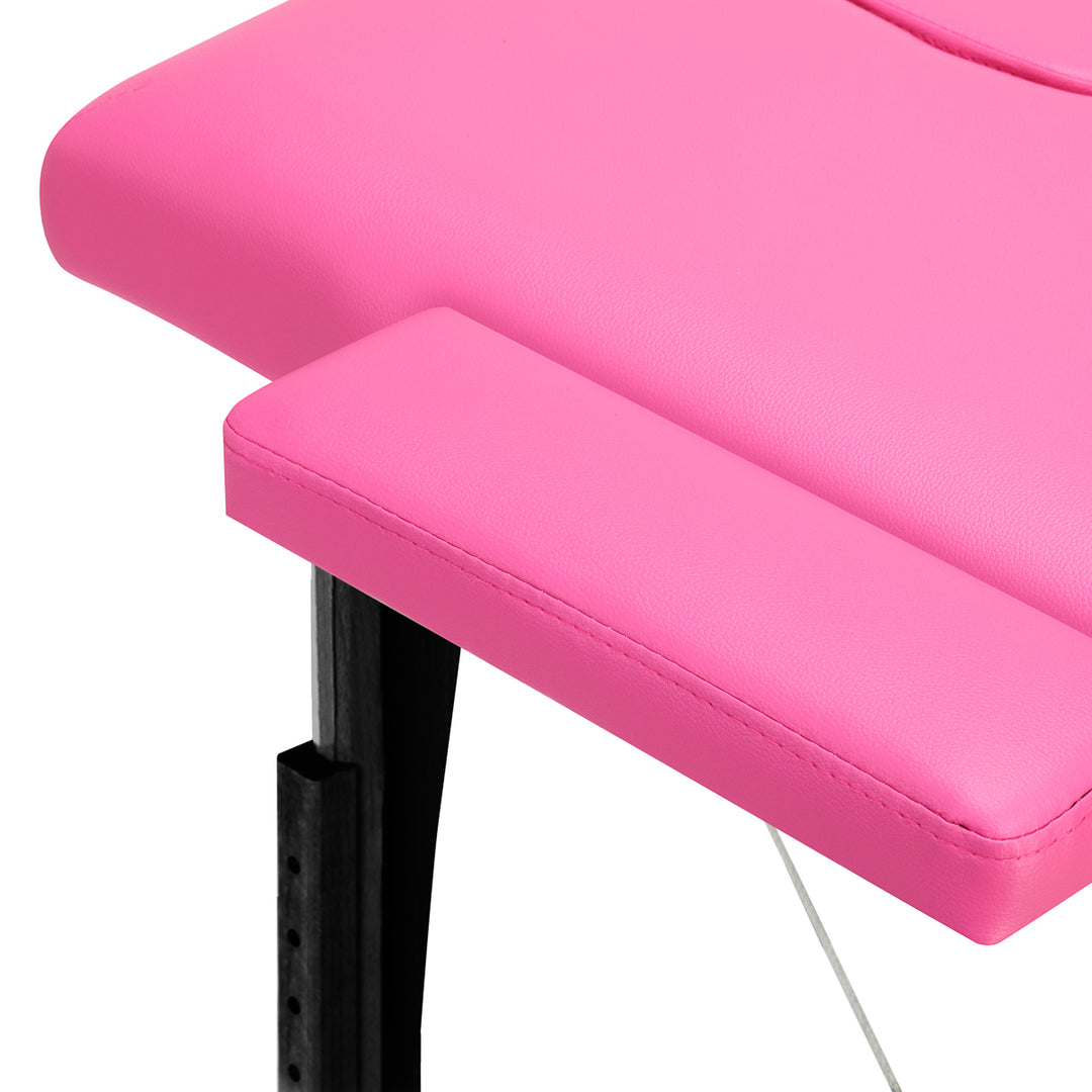 Table de massage pliable en bois de hêtre Balance 2 zones Rose
